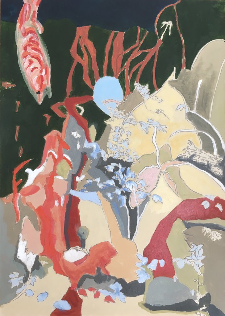 Sans titre 2026, dessin et huile sur carton, 29,7/42cm, 200euros